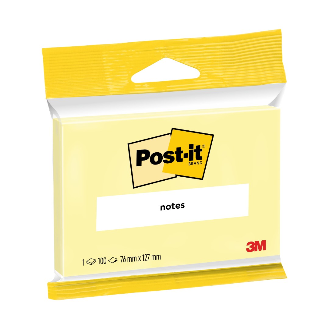 Post-it Notes Canary Yellow 76x127mm 100 blad