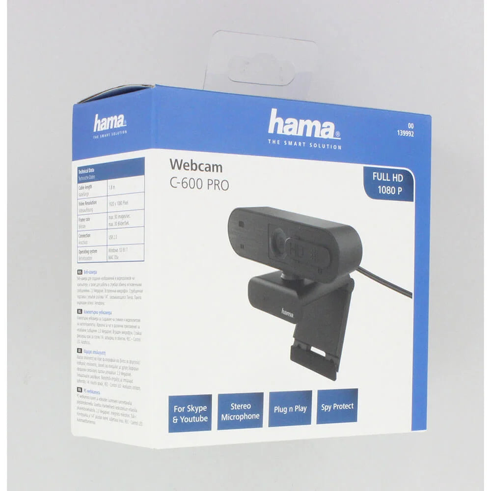 Hama Webbkamera C-600 PRO Svart