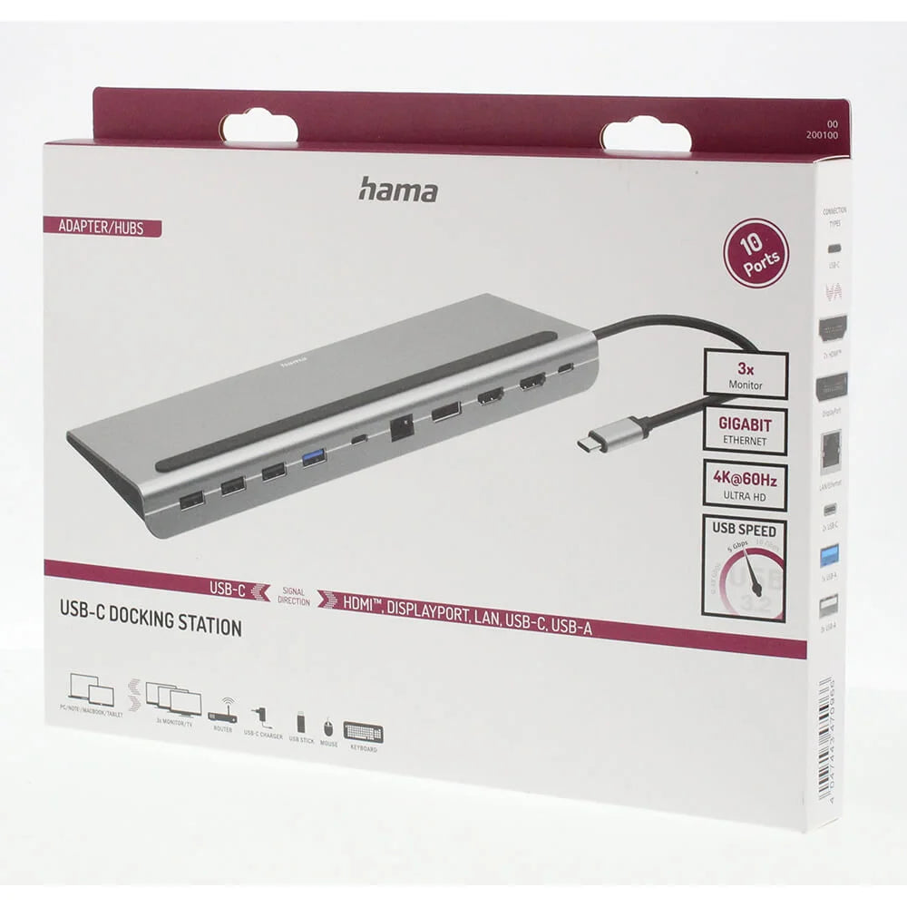 Hama Dockningsstation USB-C 10 portar