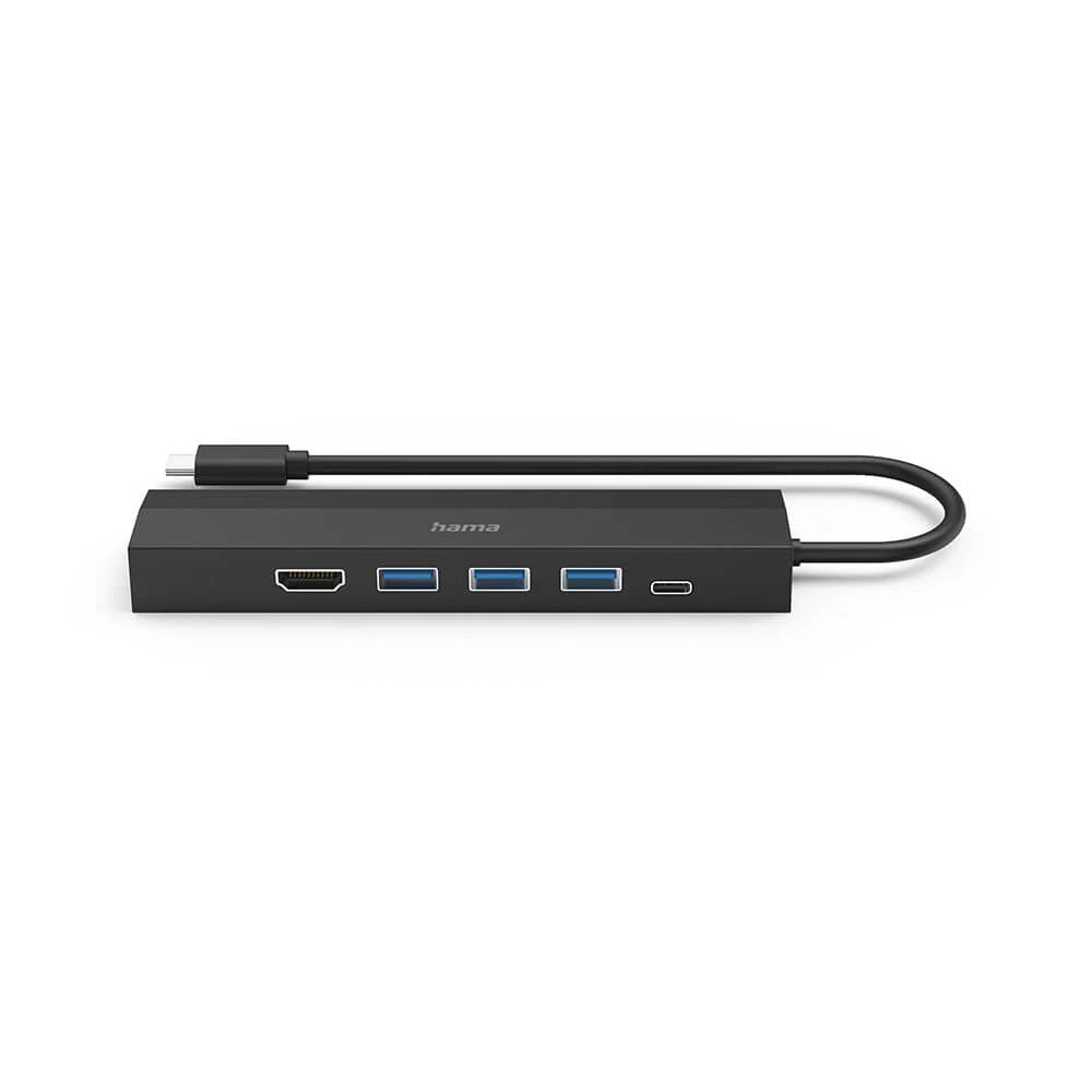 Hama USB-C Hub Multiport 6 portar Svart
