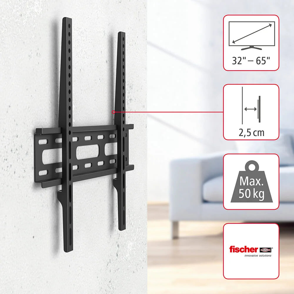 Hama Fixed Väggfäste för TV 32–75" Svart