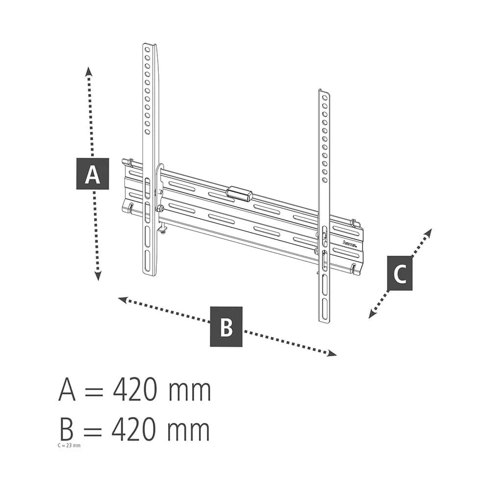 Hama Väggfäste Fixed 32-65" Svart