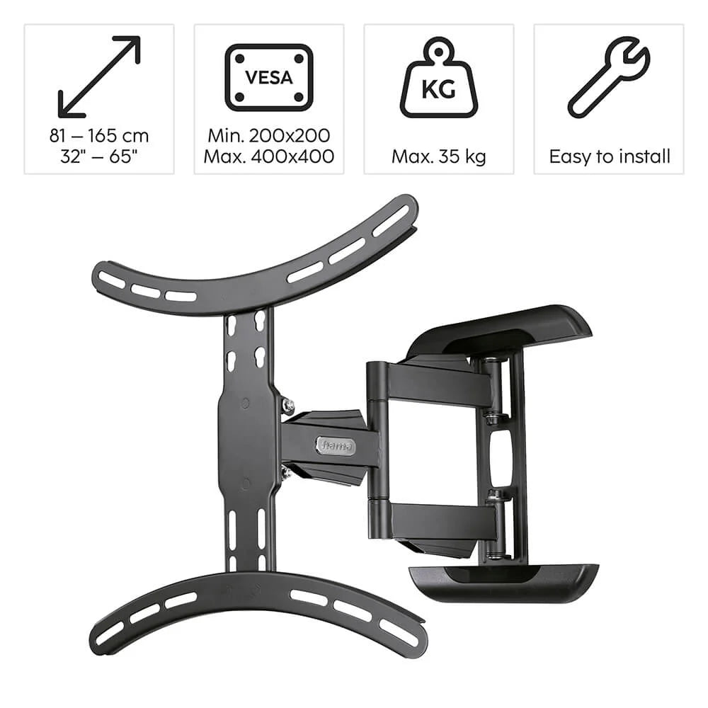 Hama Fullmotion Väggfäste för TV 32–65" Svängbart 3-ledat