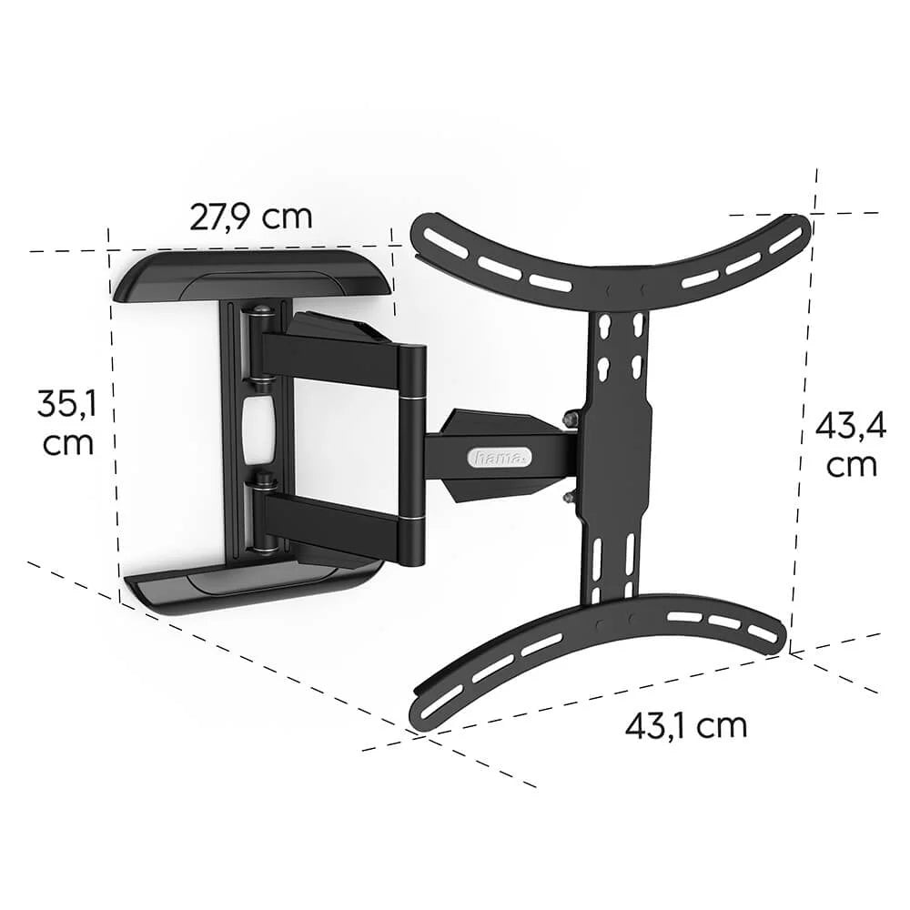Hama Fullmotion Väggfäste för TV 32–65" Svängbart 3-ledat