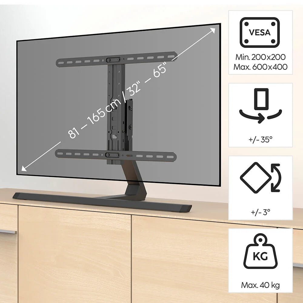 Hama TV-bordsstativ 32–65" Svart