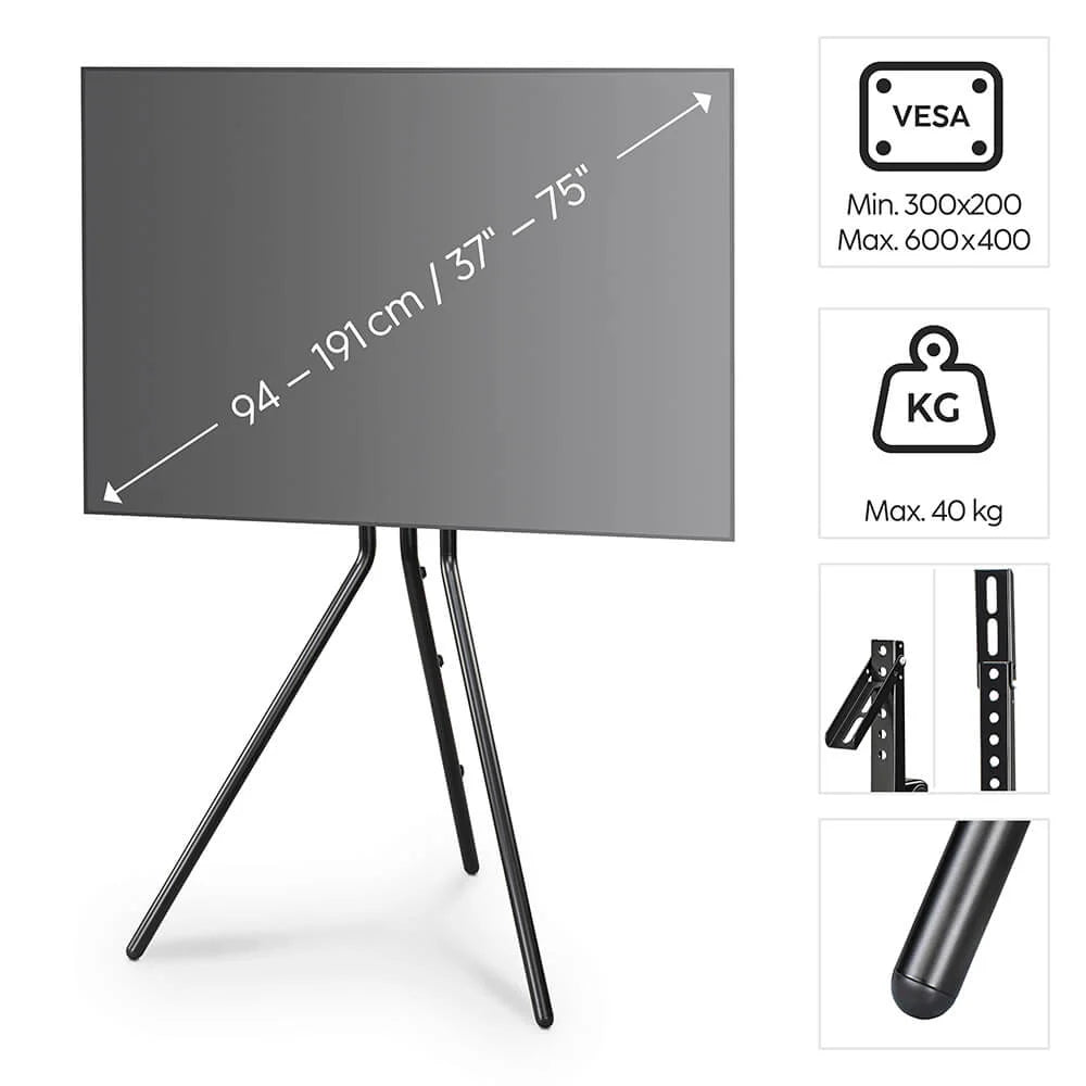 Hama TV-stativ 37–75" Svart