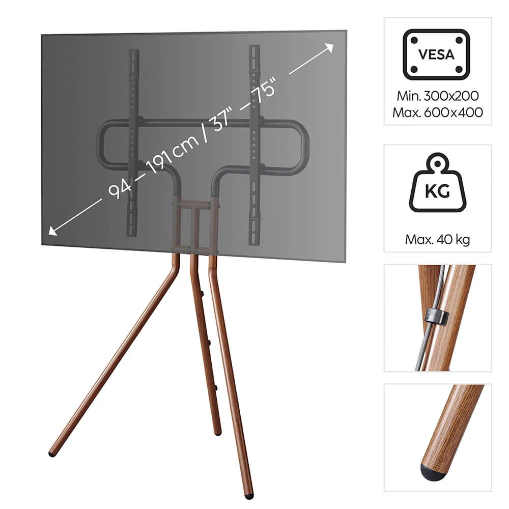 Hama TV-stativ Design 37-75" Valnöt