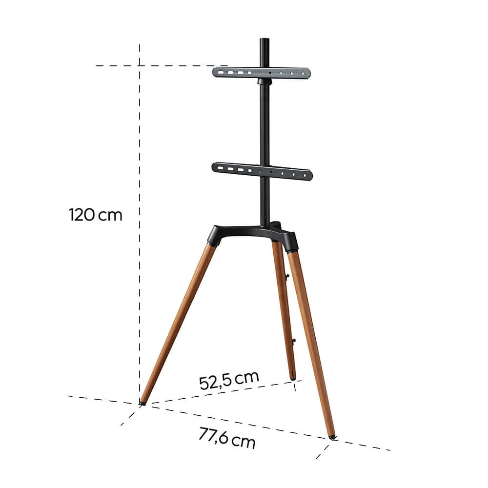Hama TV-Golvstativ Design 32–65" Bokträ