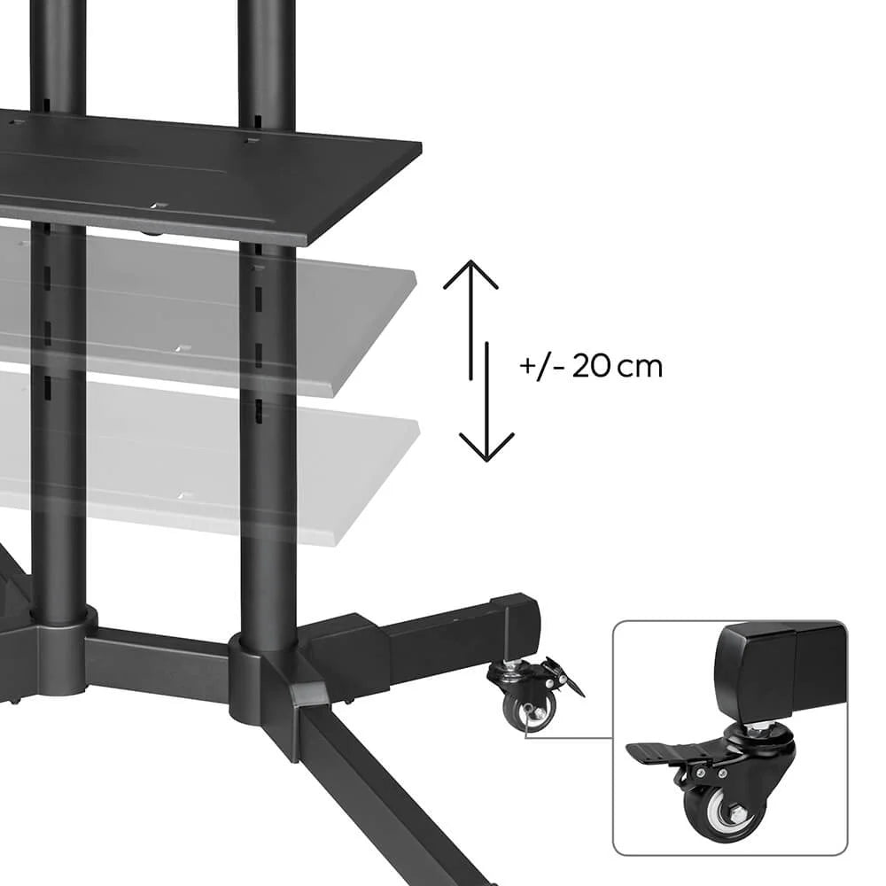 Hama TV-stativ med Hjul 32–75" Svart