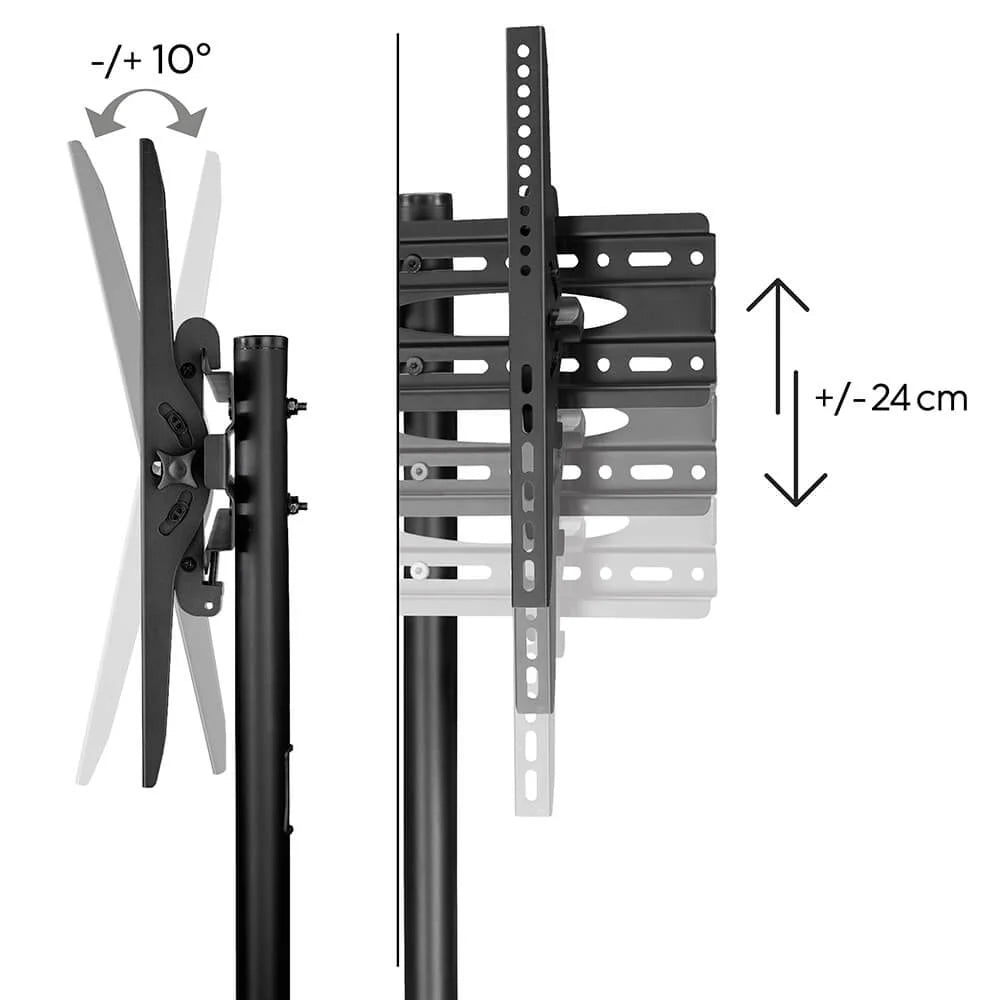 Hama TV-stativ med Hjul 32–75" Svart