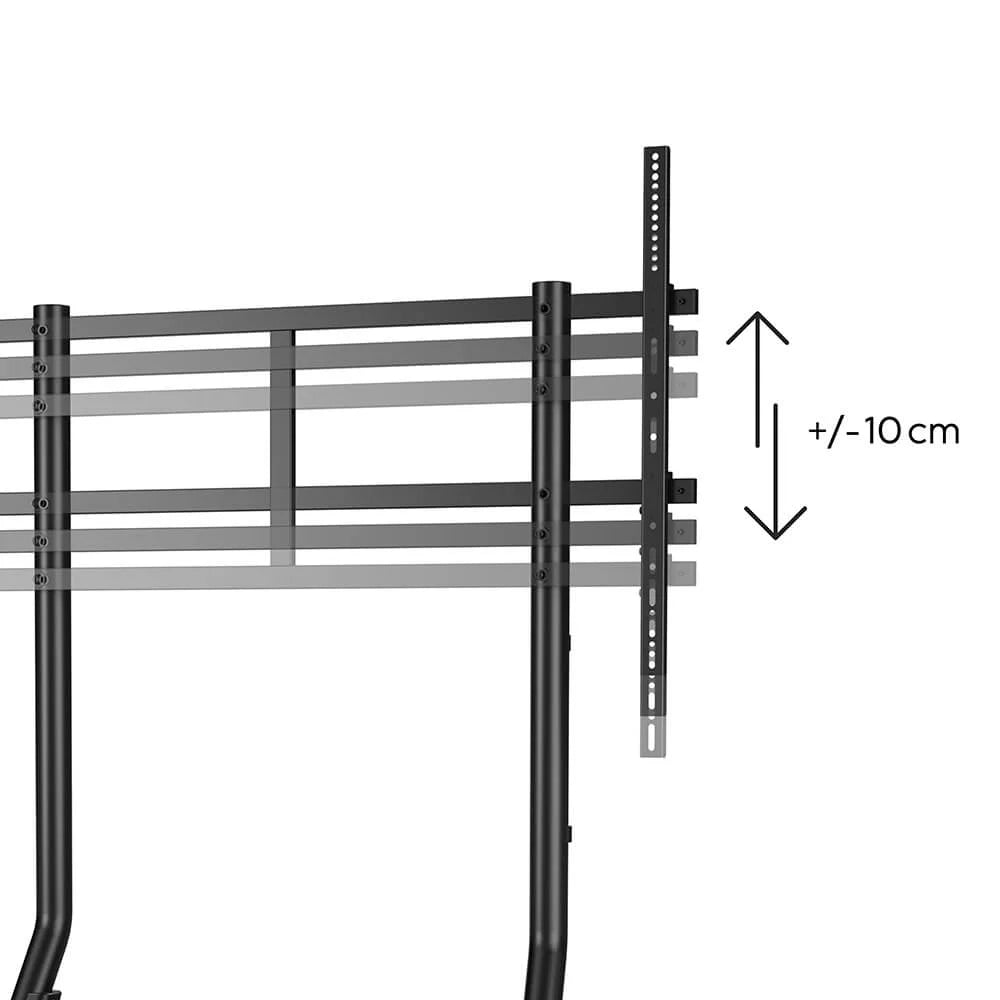 Hama TV-stativ med Hjul 49–100" Svart
