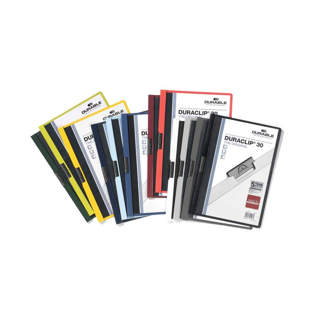 Durable Klämmapp Duraclip A4 röd, 60 blad