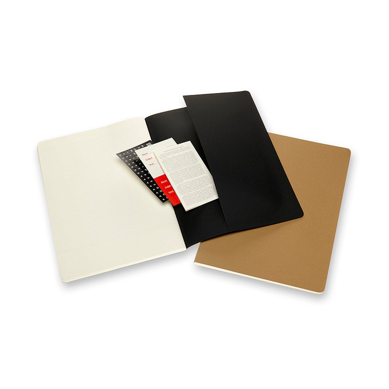 Moleskine Cahier Anteckningsbok A4 Svart/Brun 2/fp