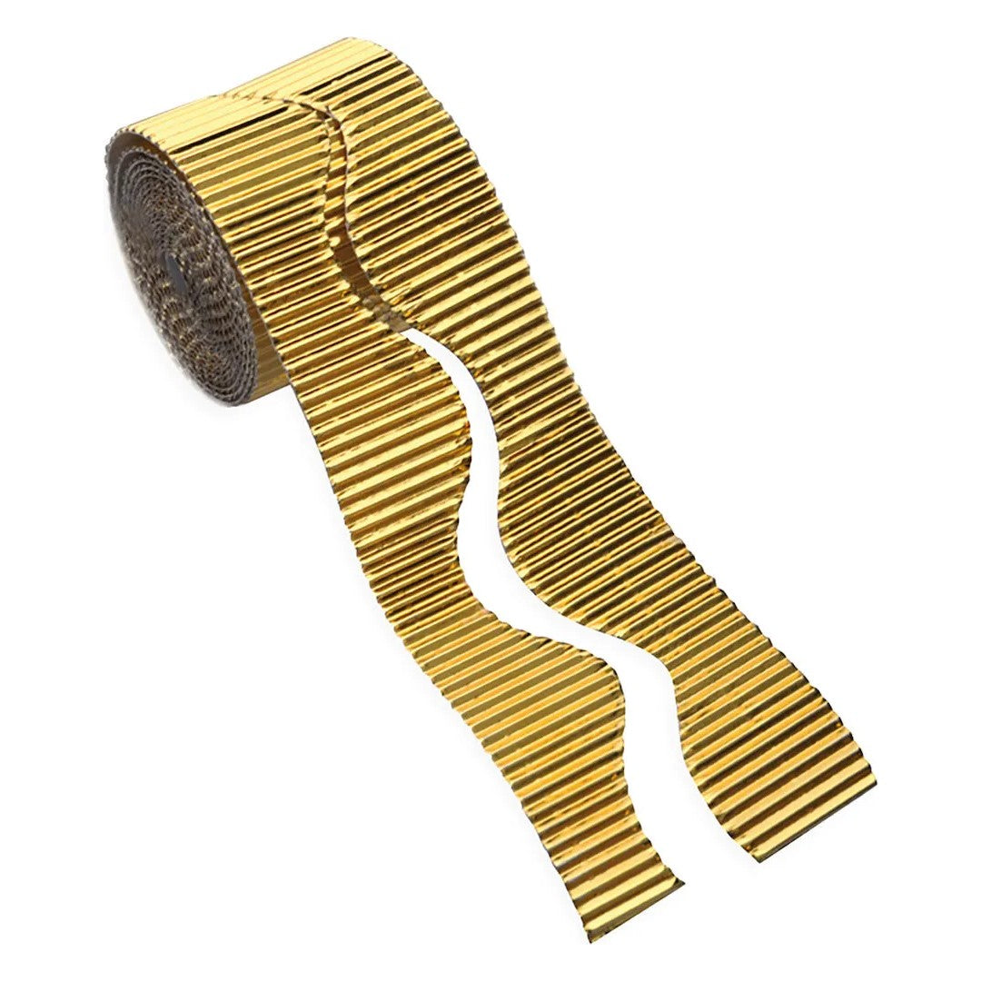 Playbox Wellpapprulle Guld 3.5–6.5cm x 1.1m 14/fp