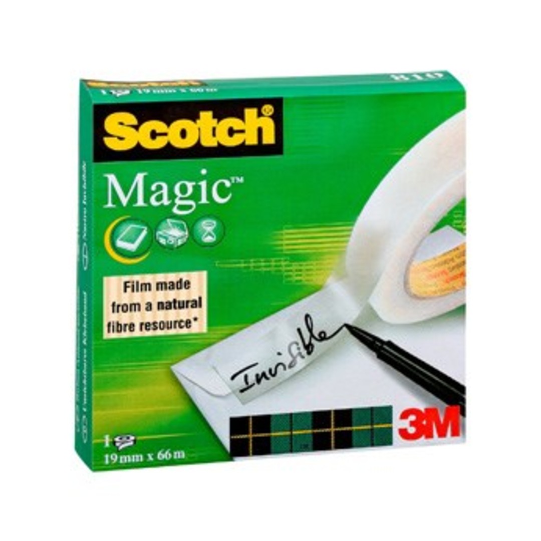 Scotch Dokumenttejp Magic 810 Stor Diameter 19mm x 66m 12/fp
