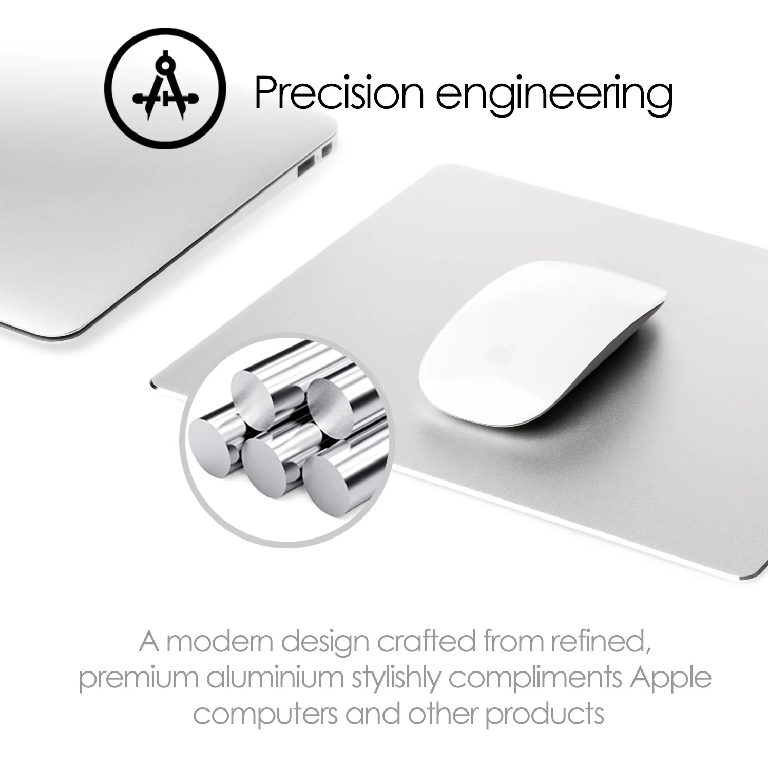 Desire2 Musmatta Premium Aluminium Rektangulär Silver