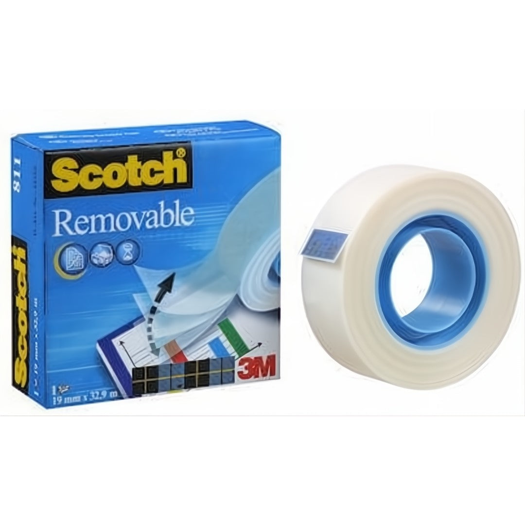Scotch Dokumenttejp Removable Magic 811 Osynlig 19mm x 33m
