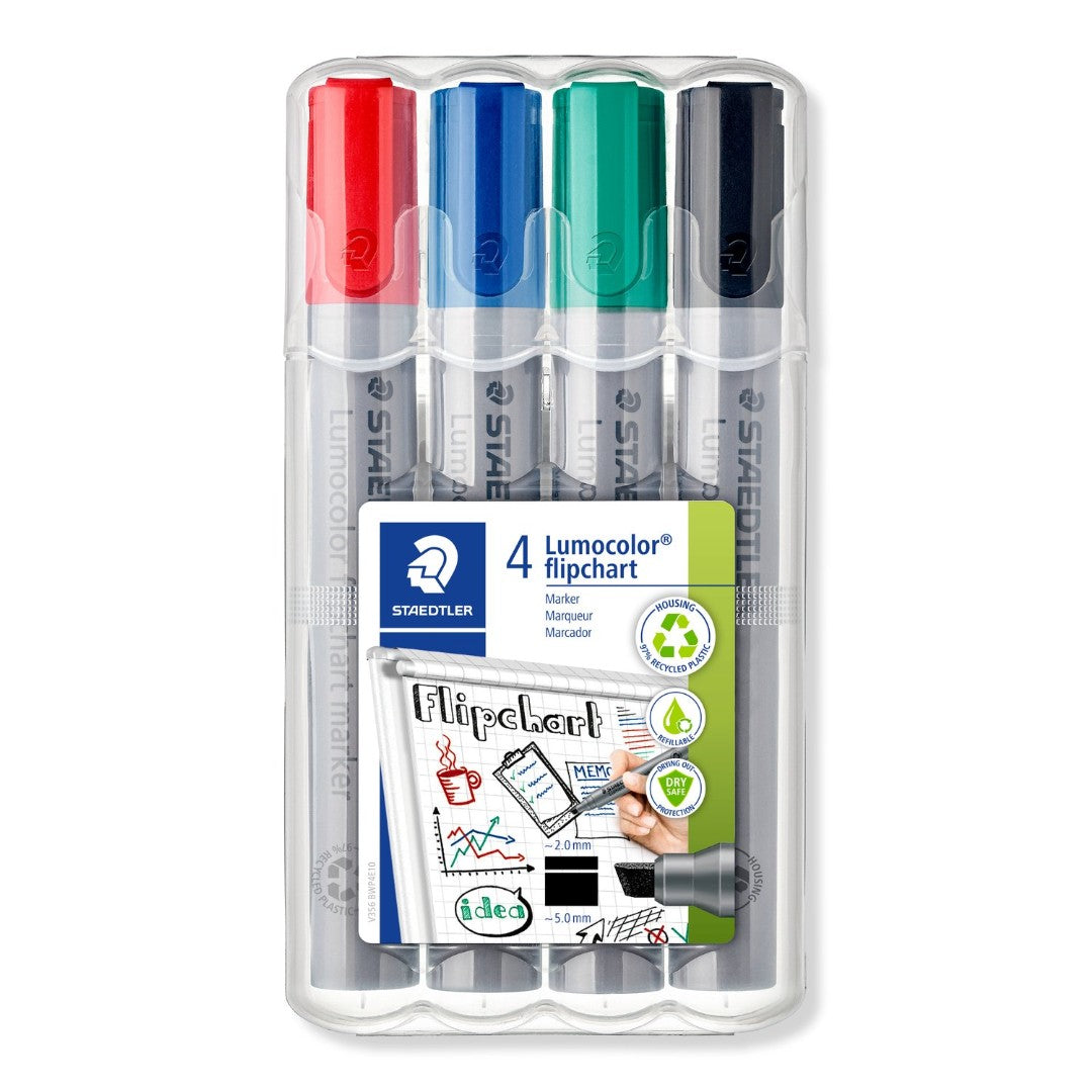Staedtler Märkpenna Lumocolor Flipchart 2-5mm 4/fp