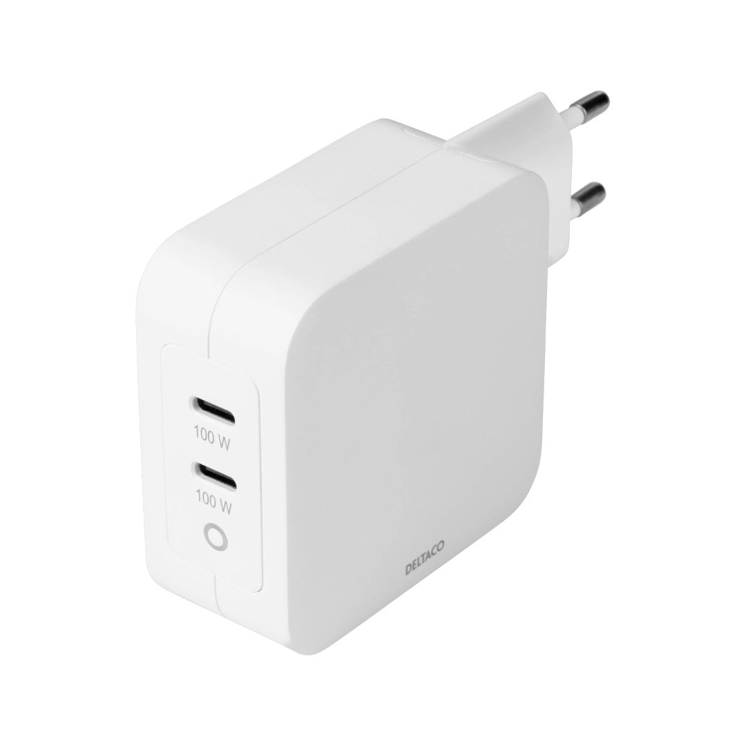 Deltaco USB-C Laddare 100W GaN-teknologi