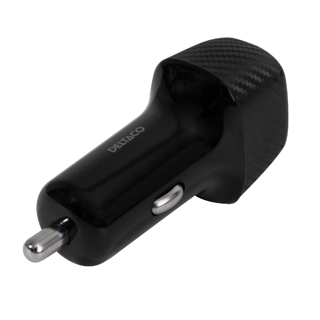Deltaco Billaddare USB-C och USB-A Portar