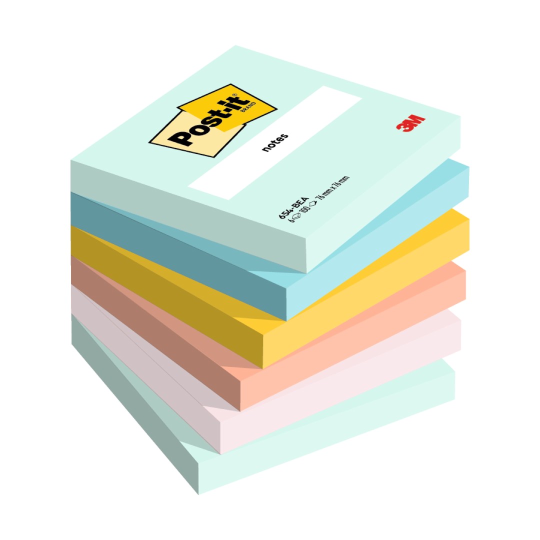 Post-it Notes Beach 76x76mm 6/fp