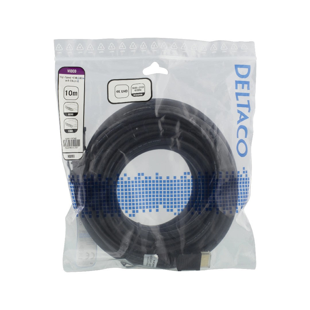 Deltaco HDMI-kabel 10m Ethernet 4K