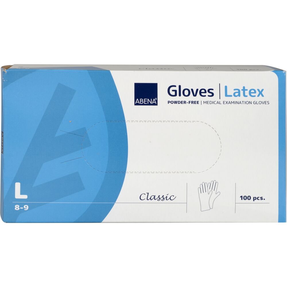 Abena Latexhandske Puderfri L 100/fp