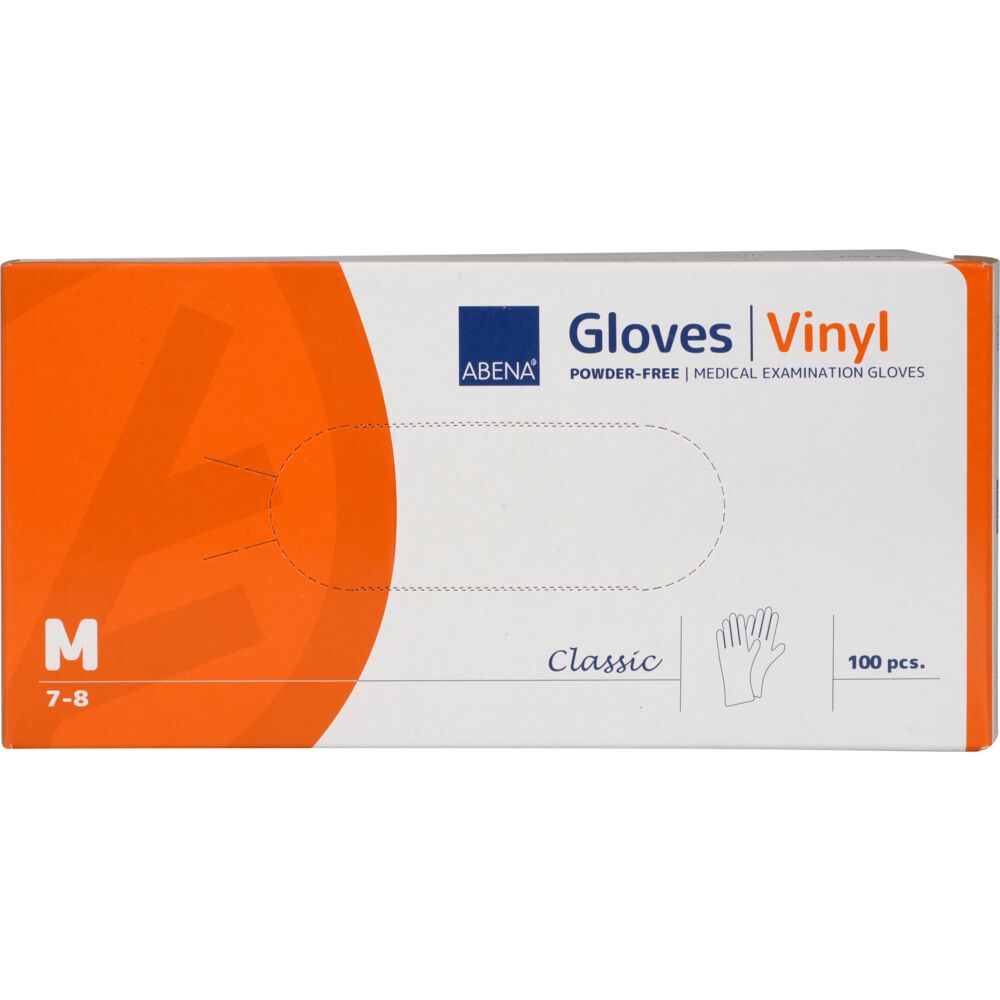 Abena Vinylhandske Puderfri Medium Ftalat- & Latexfri 100/fp