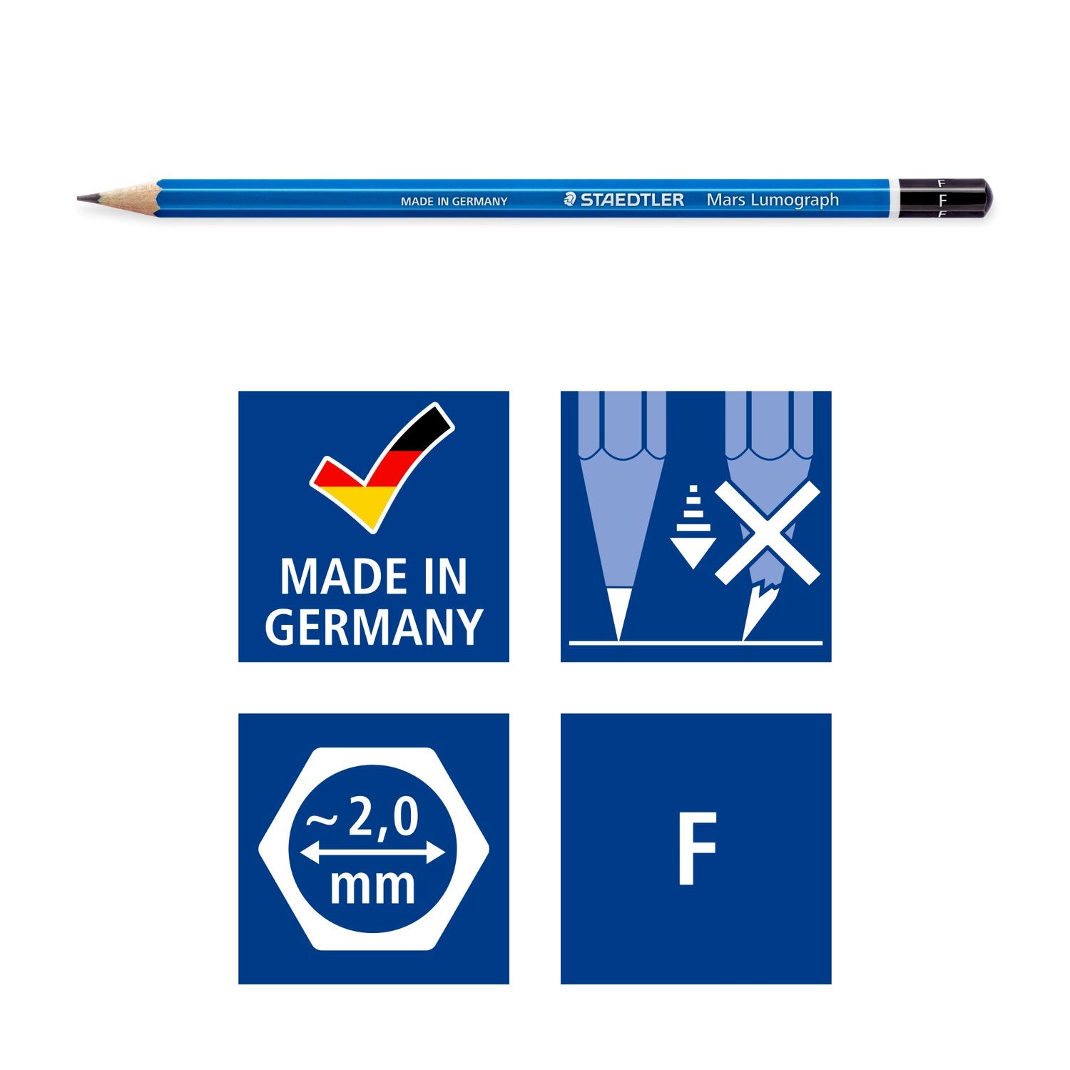 Staedtler Penna Mars Lumograph F 12/fp