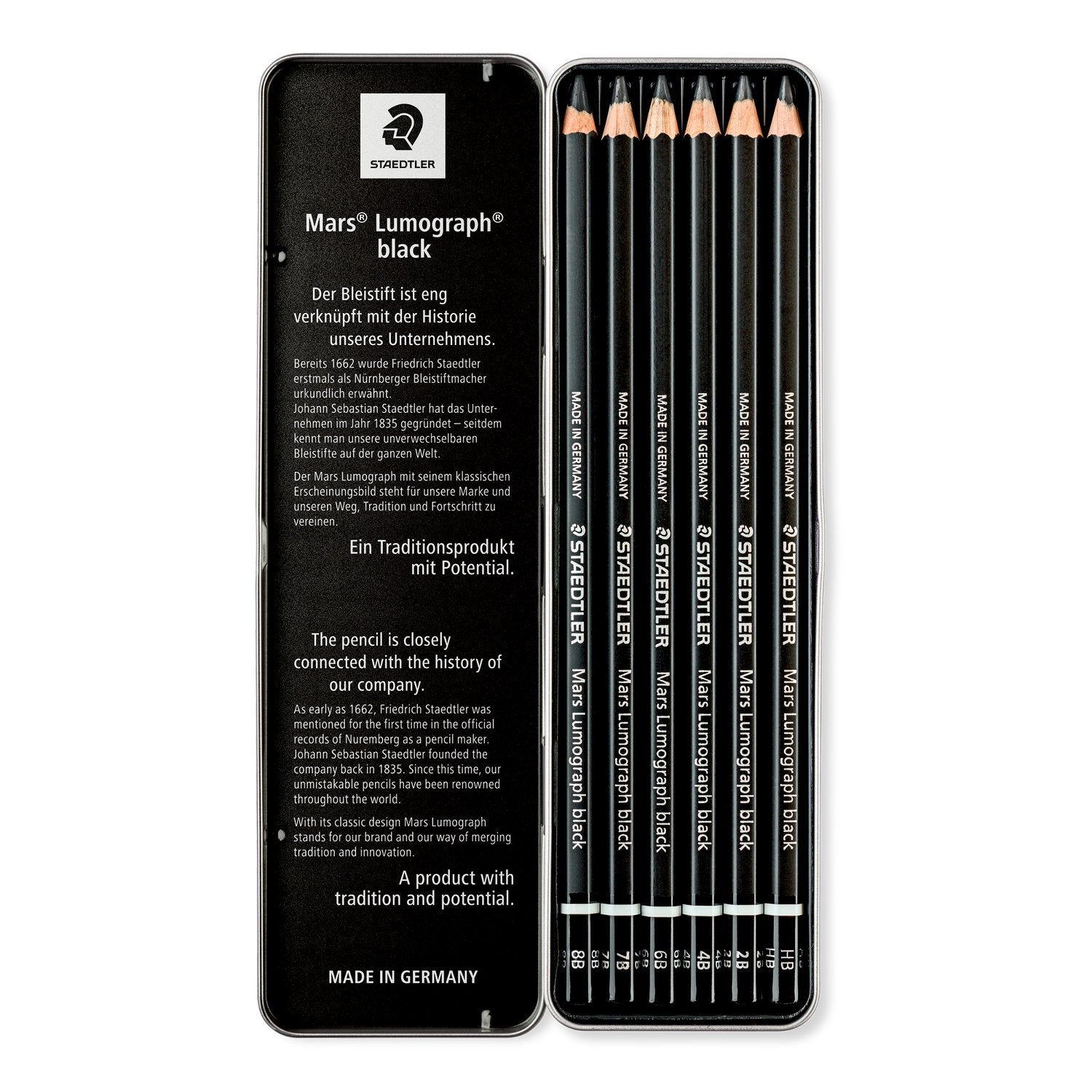 Staedtler Blyertspenna Mars Lumograph Black Ass 6/fp