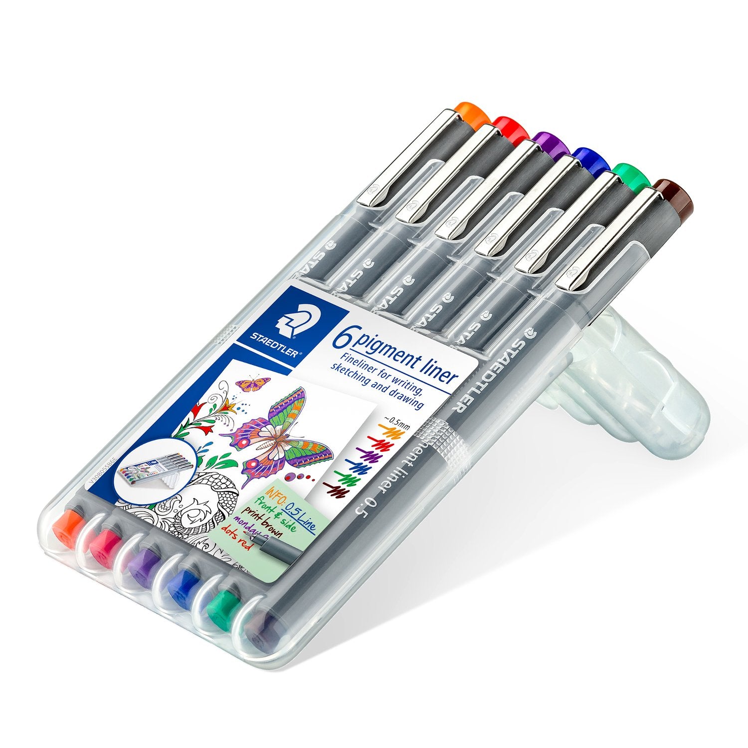 Staedtler Fineliner Pigment Liner 0.5mm ass 6/fp