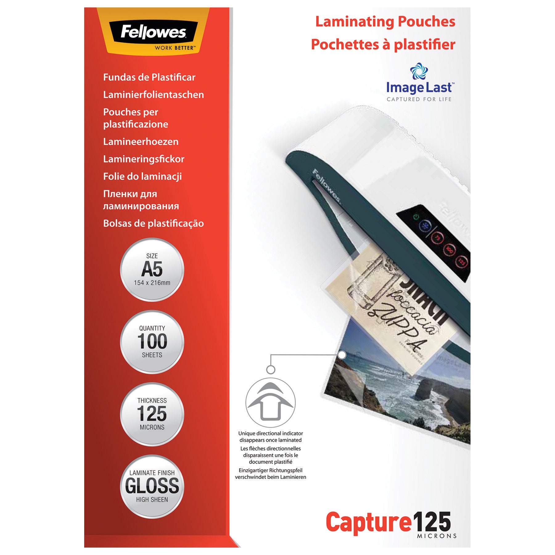 Fellowes Lamineringsfickor A5 125 Micron 100/fp