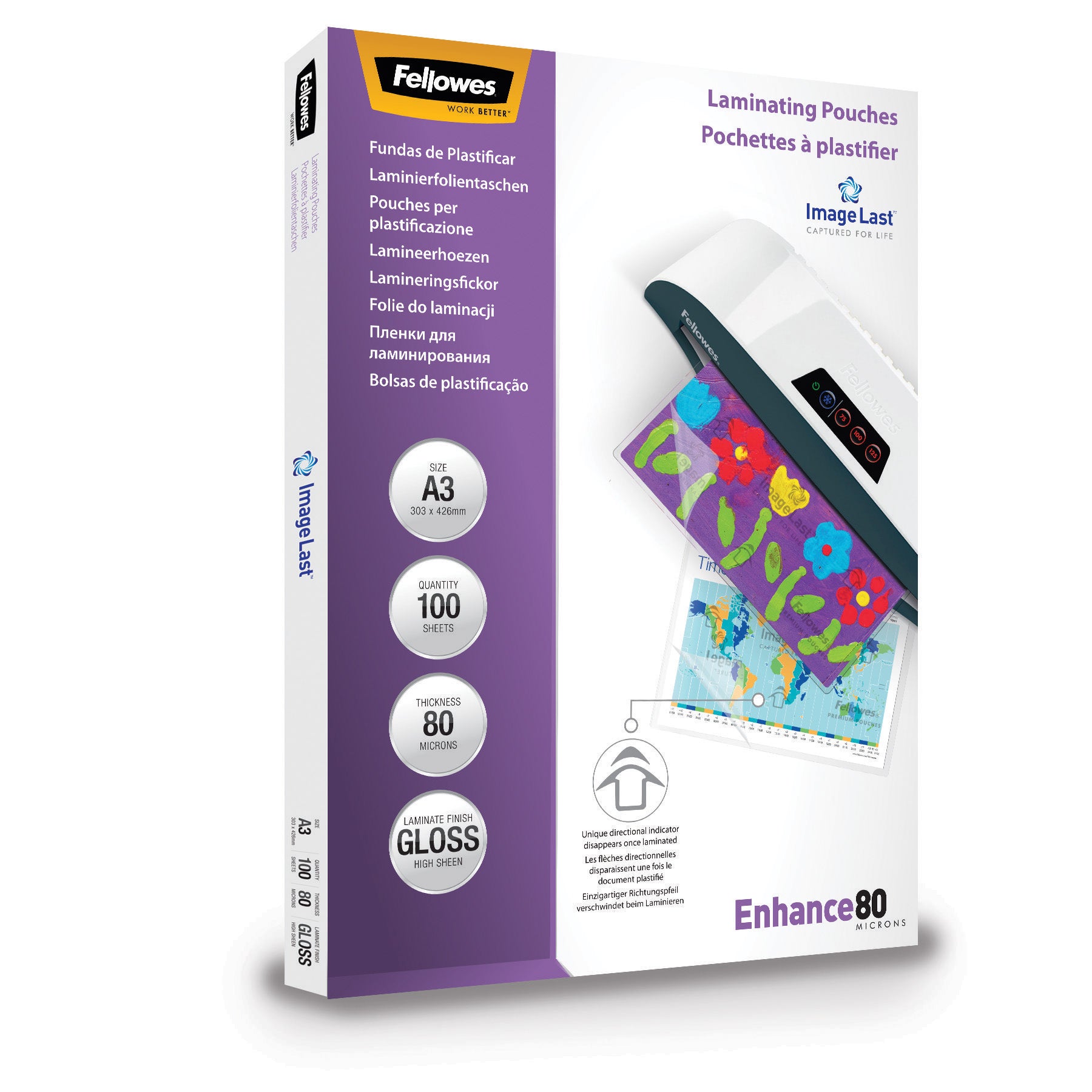 Fellowes Lamineringsfickor ImageLast A3 80mic Klar 100/fp