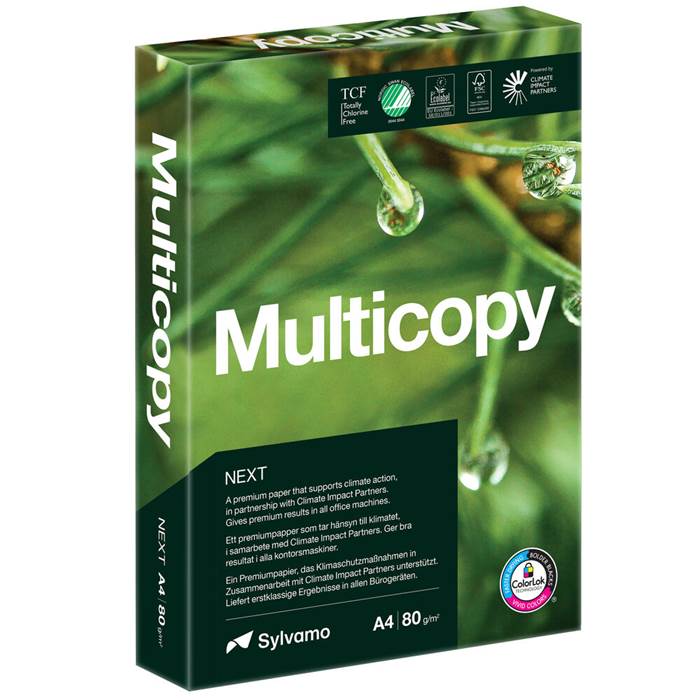 Multicopy Zero Kopieringspapper A4 80g 5x500/fp