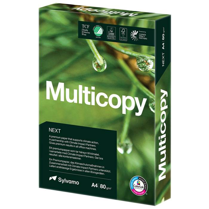 Multicopy Zero Kopieringspapper A4 80g 5x500/fp