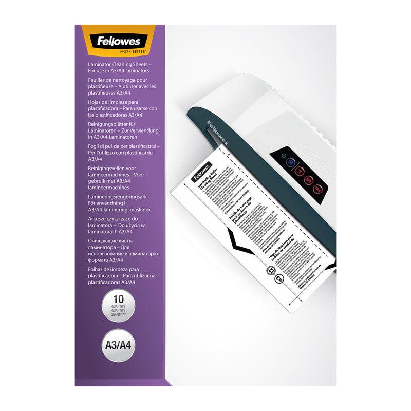 Fellowes Rengöringsark för Lamineringsmaskin 10/fp