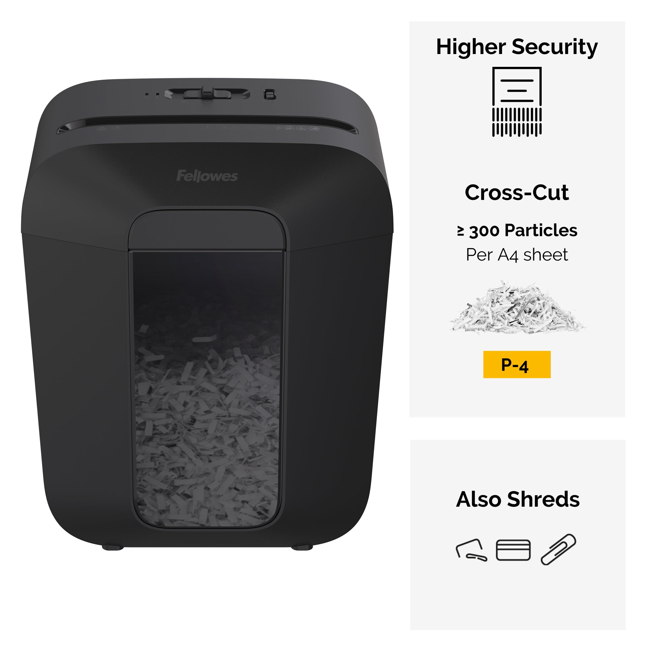 Fellowes Dokumentförstörare LX45 P-4 Cross-Cut
