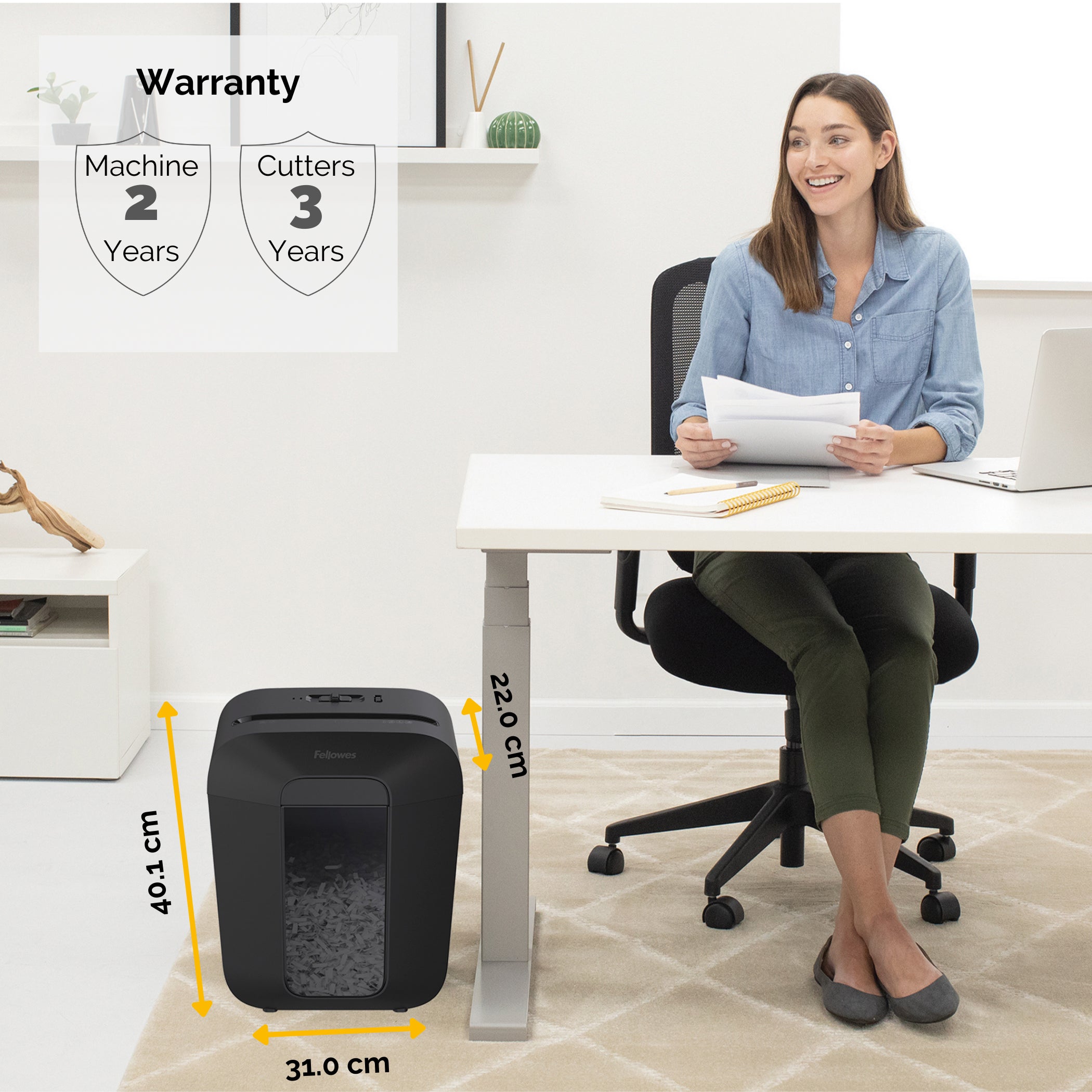 Fellowes Dokumentförstörare LX45 P-4 Cross-Cut