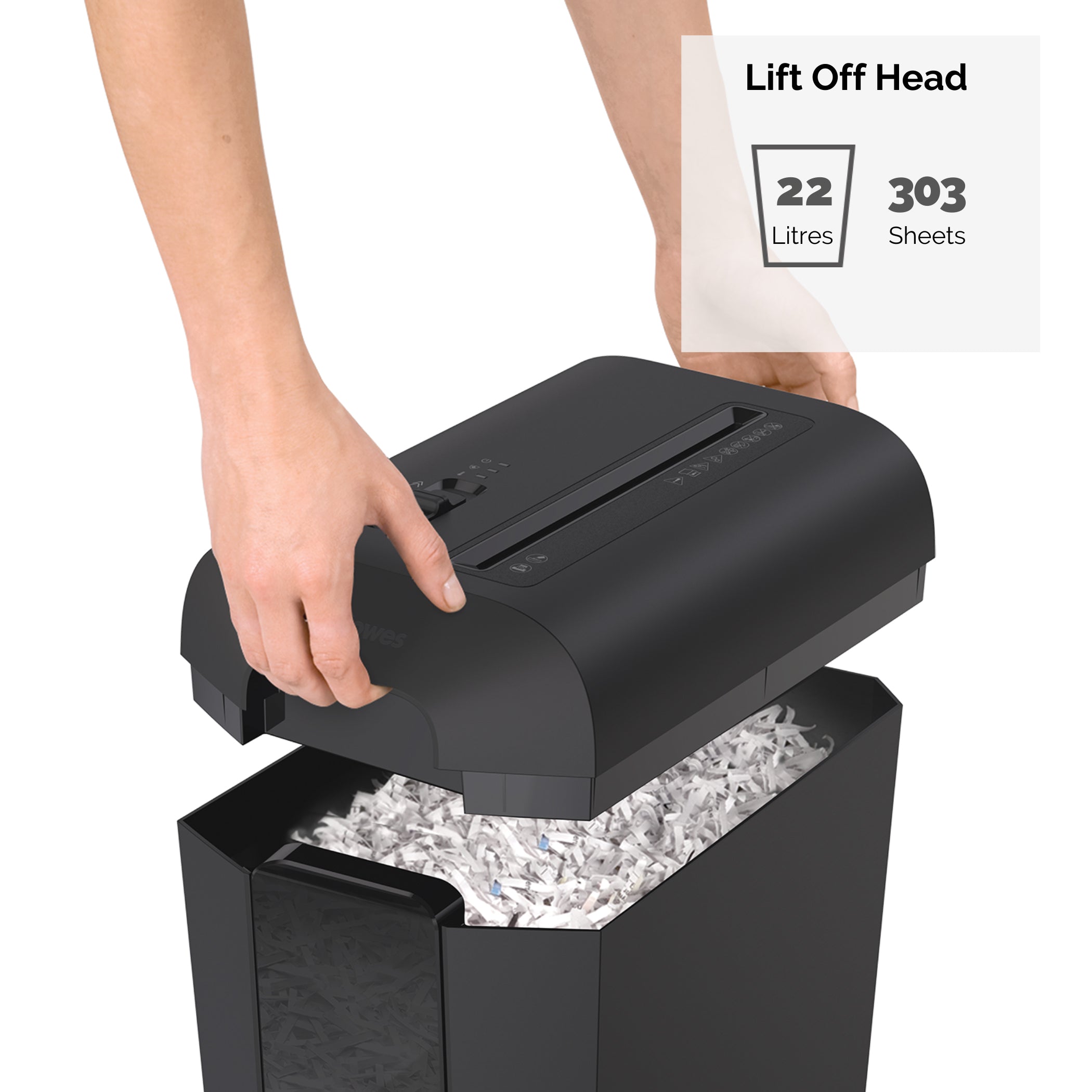 Fellowes Dokumentförstörare LX65 P-4 Cross-Cut Svart