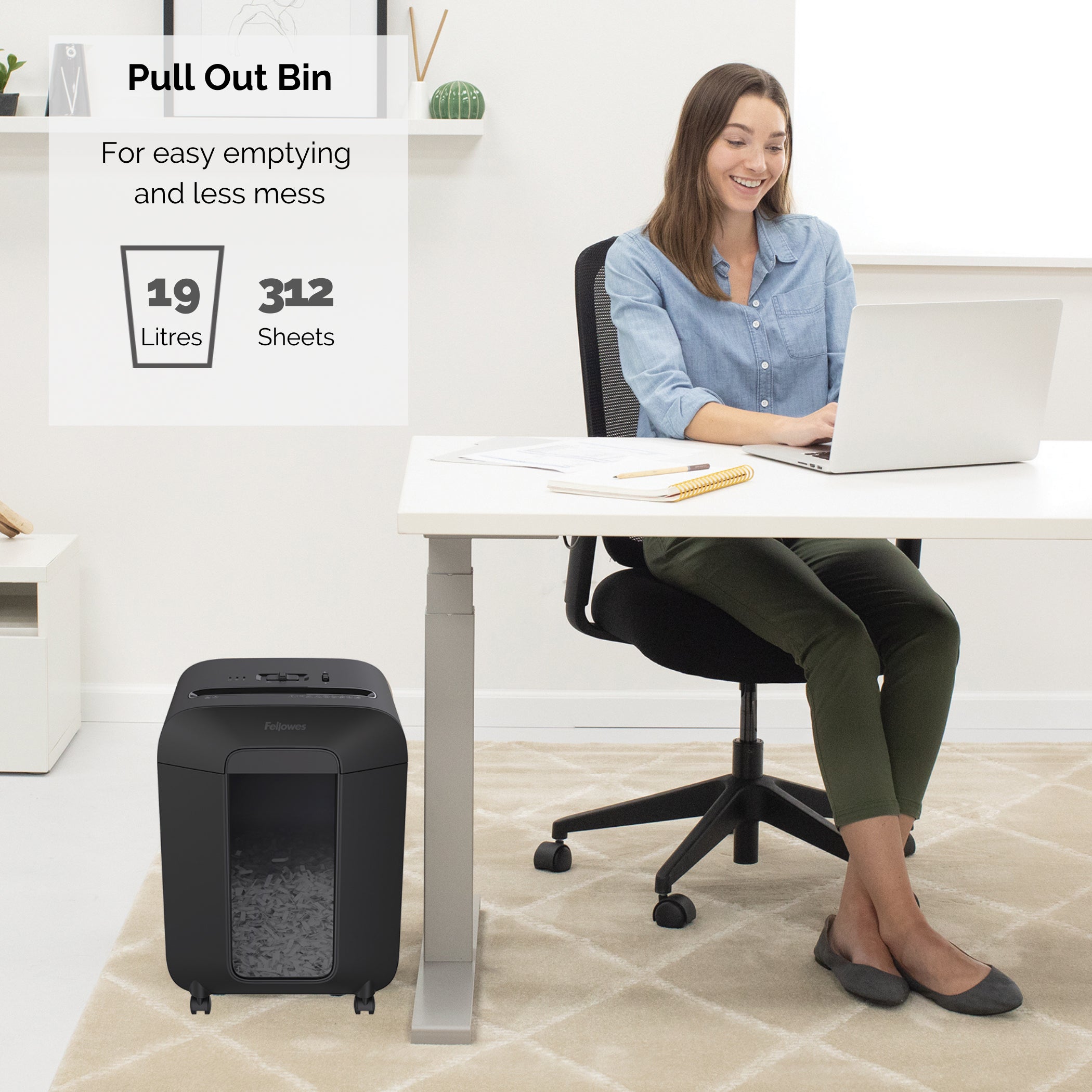 Fellowes Dokumentförstörare LX85 P-4 Cross-Cut Svart