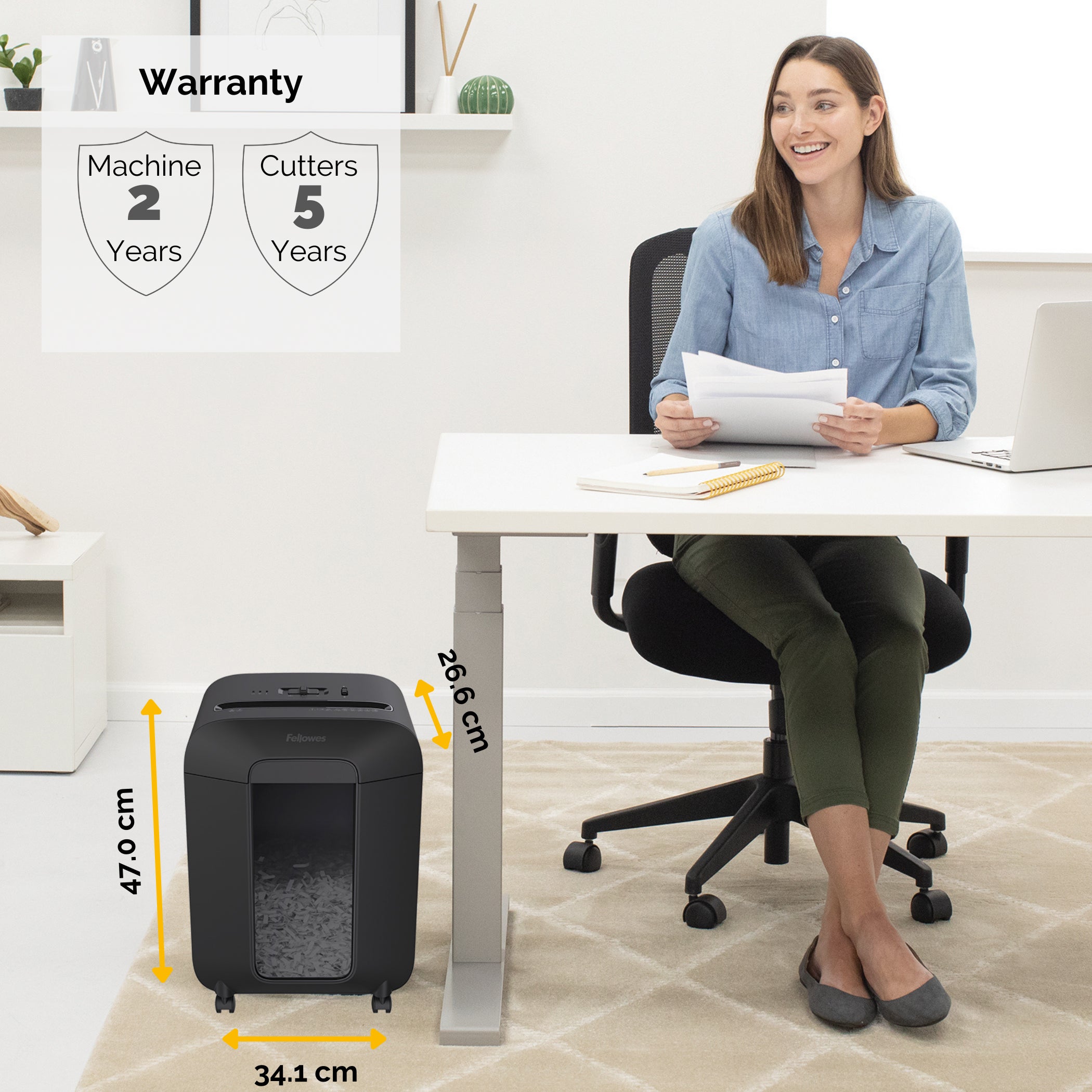 Fellowes Dokumentförstörare LX85 P-4 Cross-Cut Svart