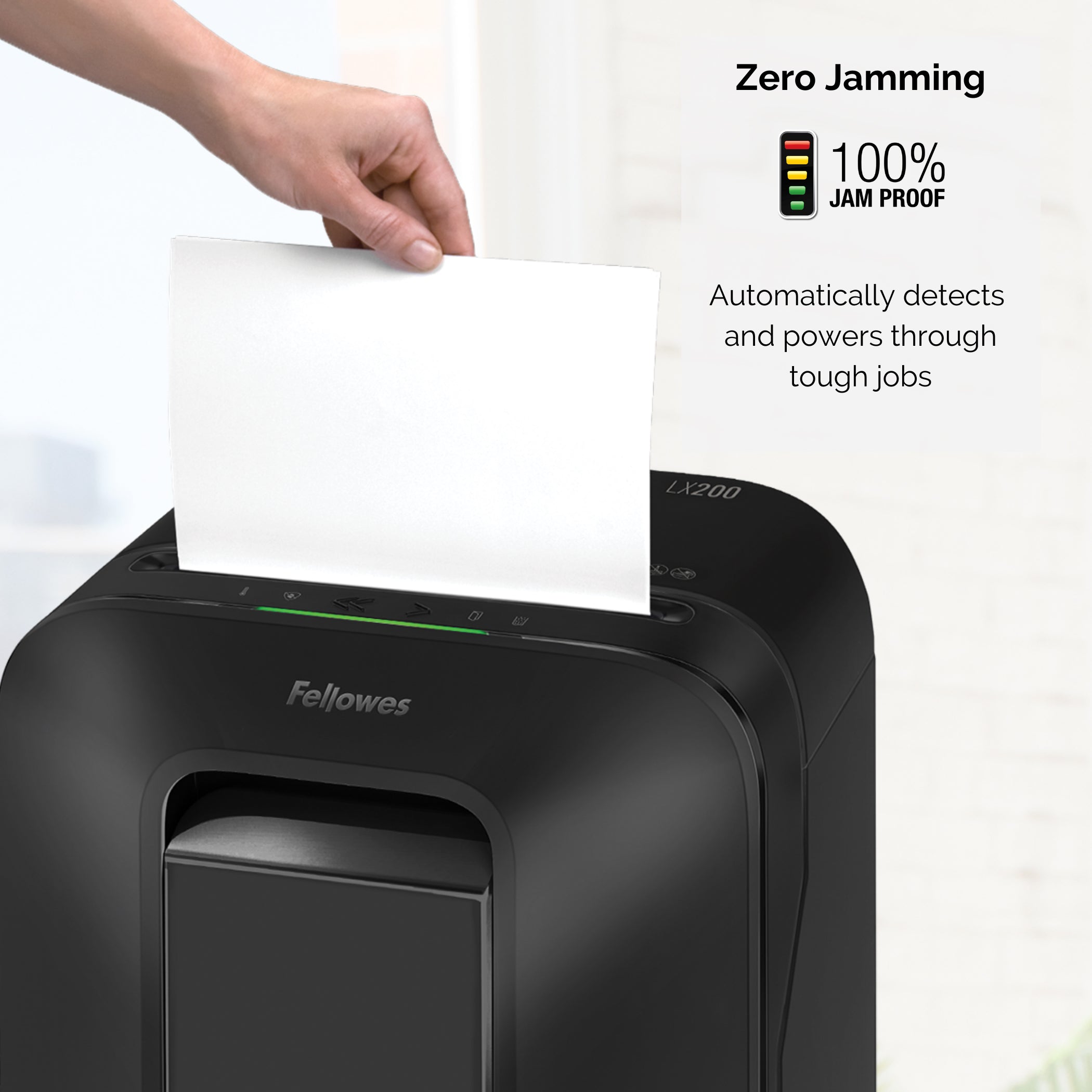 Fellowes Dokumentförstörare LX200 Svart P-4 Mini-Cut