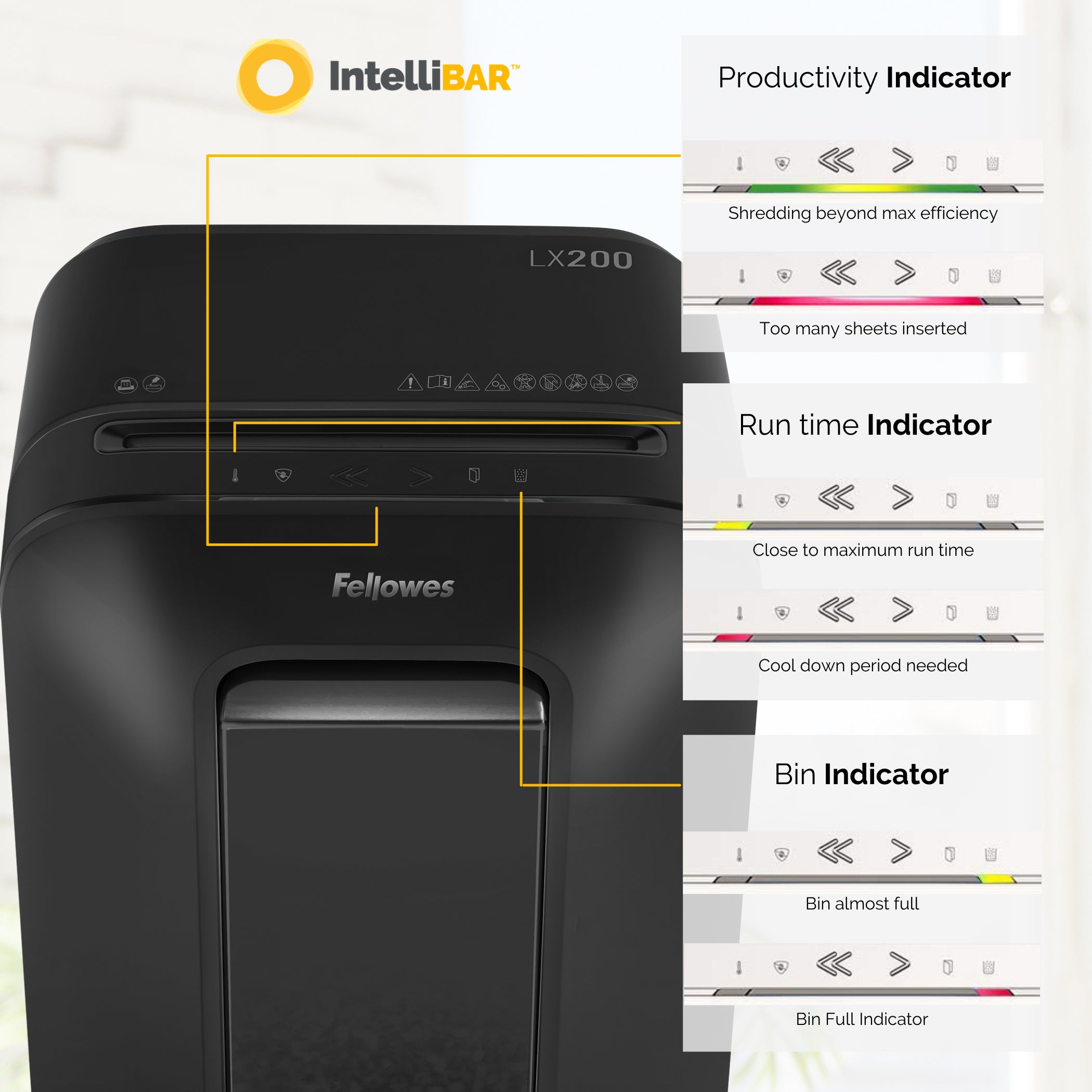 Fellowes Dokumentförstörare LX200 Svart P-4 Mini-Cut