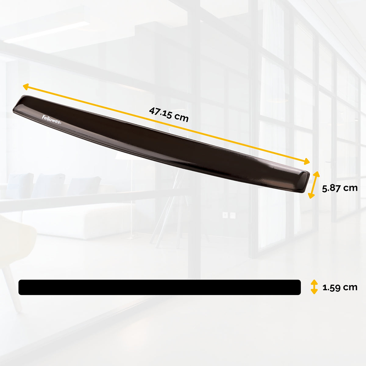 Fellowes Handledsstöd med Gel Svart