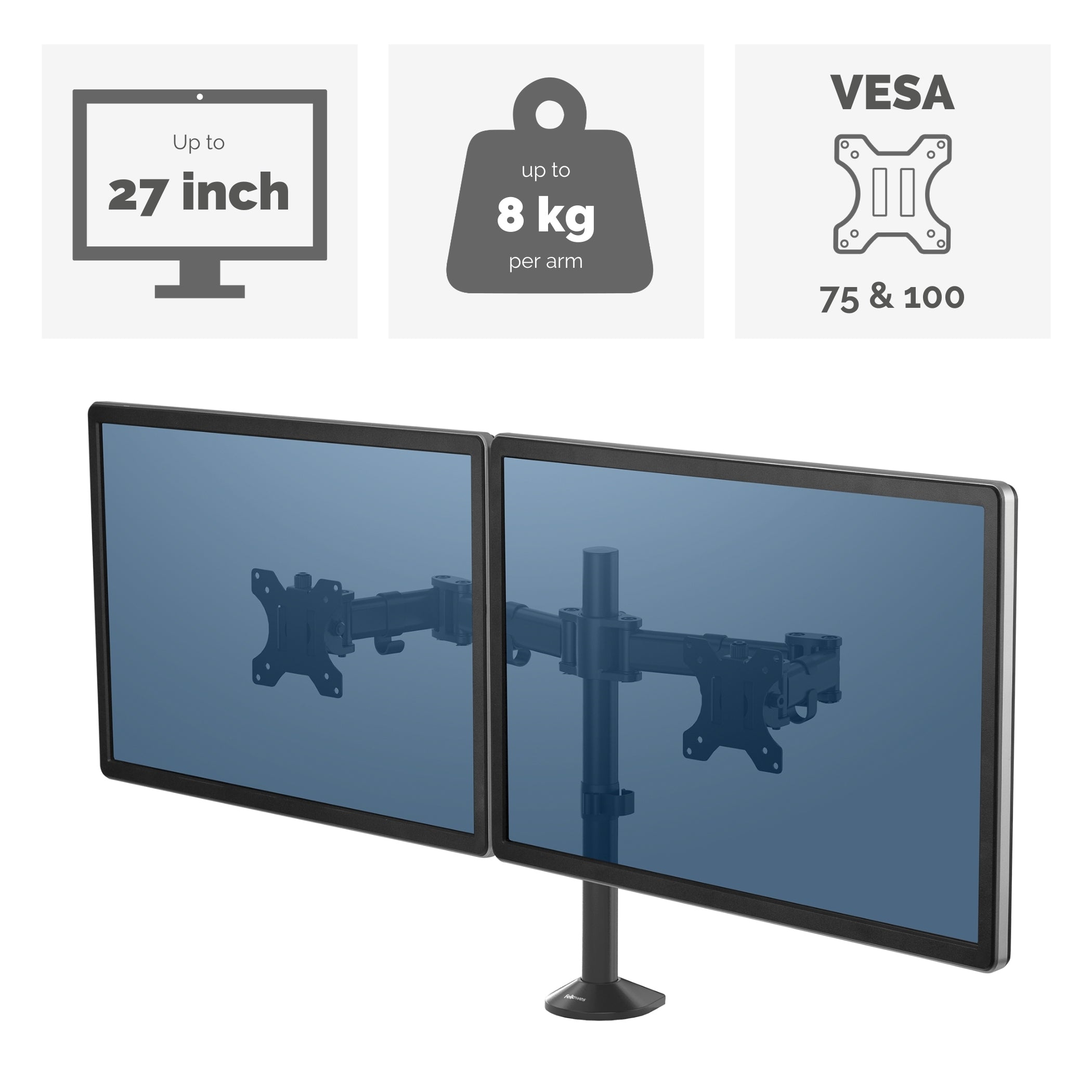Fellowes Monitorarm Reflex Dubbel