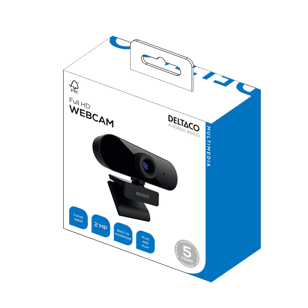 Deltaco Webbkamera Full HD W-100
