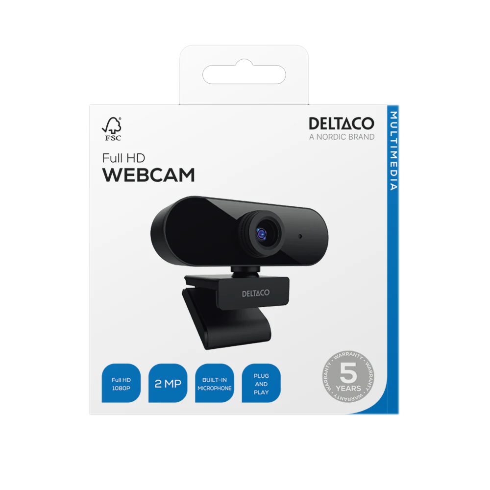 Deltaco Webbkamera Full HD W-100