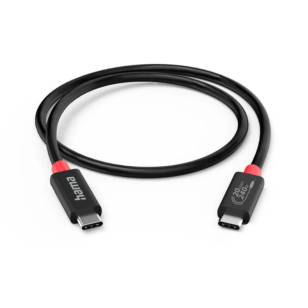 Hama USB-C 4.0 Kabel 240W 2m Svart
