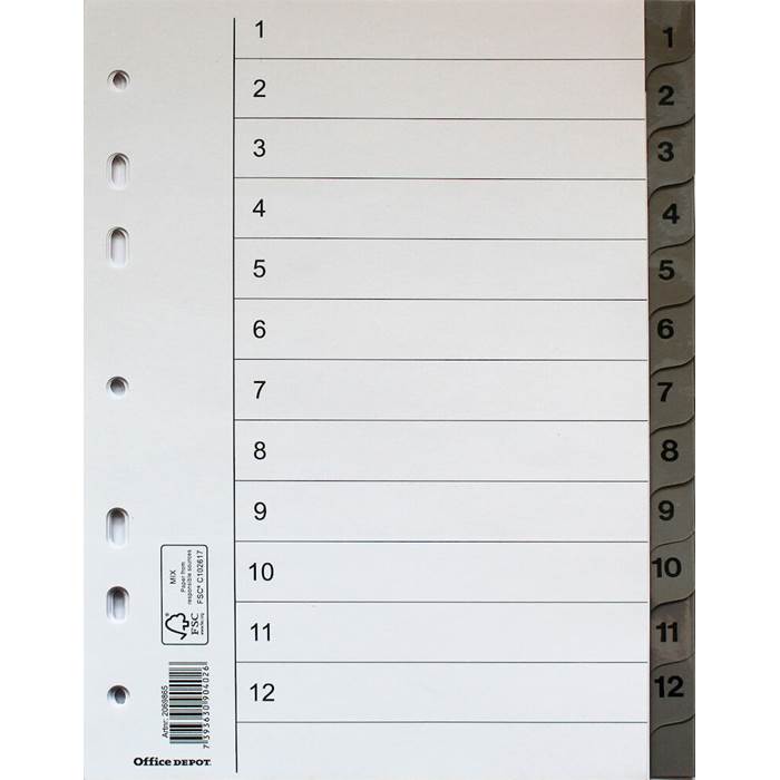 Register Flikförstärkt A5 1–12