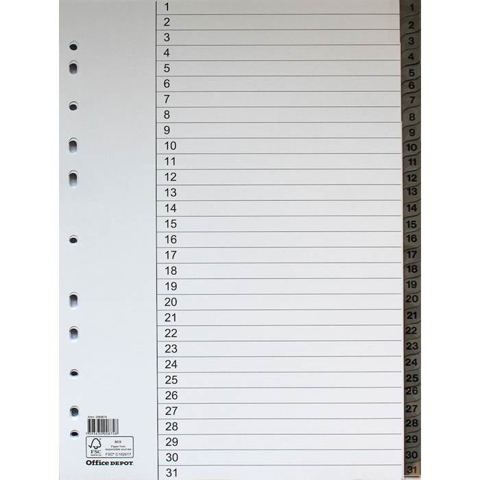 Register A4 1-31 Flikförstärkt